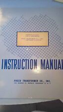 Freed Transformer Co 1020 C Cmegohmeter Instruction Book