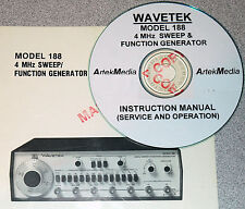 Wavetek 188 4mhz Sweep Amp Function Generator Instruction Ops Service Manuals