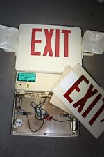 2pc Vintage Emergi Lite Exit Signs Commercial Emergency Side Lights