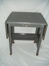 Vintage Cole Steel Industrial Work Table With Drawer
