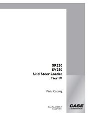 Case Case Sr220 Sv250 Skid Steer Loader Tier 4 Parts Catalog Manual On Cd