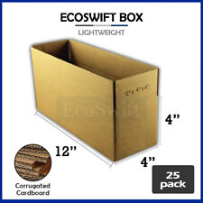 25 12x4x4 Ecoswift Cardboard Packing Moving Shipping Boxes Corrugated Box Carton