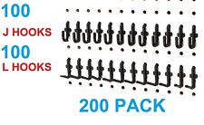 Plastic Black J Amp L Style Pegboard Hooks Kit 200 Pack Pegboard Not Included