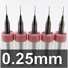 .0098 0.25mm Carbide Drill Bits - Five Pieces 18 Shank Cnc Model Pcb Rs