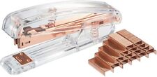 Acrylic Clear Desktop Stapler And Rose Gold With 1000 Staplesmodern Design Offi