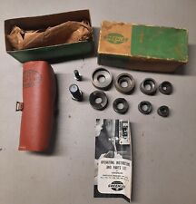 Vintage Greenlee Ball Bearing Knockout Punch Set 735 Leather Case