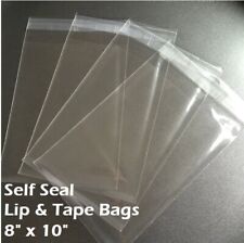 8 X 10 Clear Recloseable Self Seal Adhesive Lip Amp Tape Plastic Cello Bags
