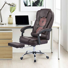 Height Adjustable Executive Chair Home Office Chair W Footrest Recline Amp Massage