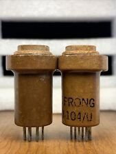 Pair Vintage Vector 7 Prong Miniature U 104u Adapter Tube Socket Saver