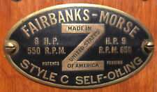 Brass Tag Fairbanks Morse Z C Antique Name Plate Zc