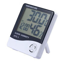 Thermometer Hygrometer Weather Station Temperature Humidity Desk Alarm Clock New