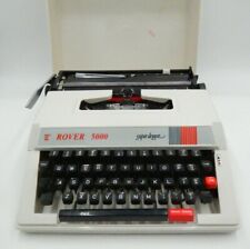 Vintage Rover 5000 Super Deluxe White Manual Typewriter With Case Tested