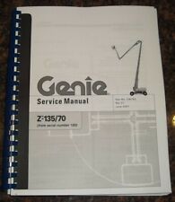 Genie Z 13570 Z Boom Aerial Man Lift Service Shop Repair Manual Book Sn 100 Up