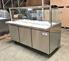 New 72 Commercial Cold Table Refrigerator Cooler Buffet Salad Bar Sides Nsf Etl