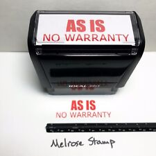 As Is No Warranty Rubber Stamp Red Ink Self Inking Ideal 4913