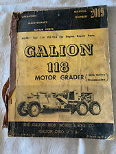 Vintage Galion 118 Motor Grader Tractor Service Manual