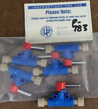 Lot Of 5 Idexupchurch P 783 2 Way Valve Blue Tefzel Etfe With 18 Fittings