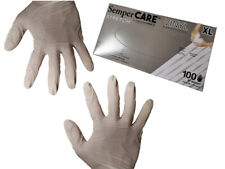 100 Count Stretch White Vinyl Exam Gloves 47mil Thick Large