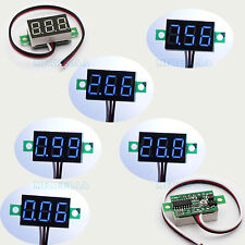 5pcs Mini Blue Dc 0 30v Led Panel Voltmeter 3 Digital Display Voltage Meter