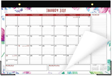 Desk Calendar 2021 17x12 Desktop Pad Academic Wall Monthly Blotter 12 Month