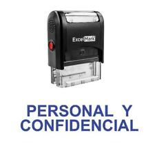 Personal Y Confidencial Stamp Self Inking Blue