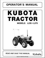 Kubota L235 L275 Tractor Parts Amp Operators Manual Cd