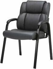 Clatina Leather Office Guest Chair With Armrest For Waiting Reception Conference