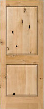 Knotty Alder 2 Panel Square Raised Solid Core Wood Interior Doors 80 Height