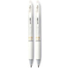 Pilot Frixion Ball Pen Extra Fine Point 0.5mm White Barrel Black Ink 2 Pack