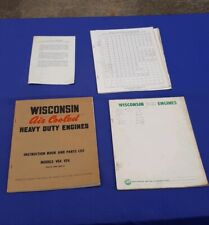 Wisconsin Air Cooled Heavy Duty Engines Packet 3 Manuals Wis Motor Corp