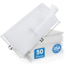 50 Foam Packing Pouches Cushion Shipping Moving Wrap Fragile Dishes Cup 75x12