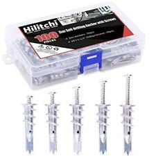 Hilitchi 100pcs Premium Quality Zinc Self Drilling Drywall Anchor With Screw Kit