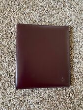 Franklin Covey Red Brown Leather Burgundy Planner Binder 1 Rings