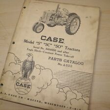 Case S Sc So Series Tractor Parts Manual Book Catalog List Spare Farm Vintage