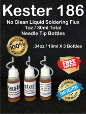 30ml 1oz Kester 186 Rma No Clean Liquid Rosin Flux Needle Tip Bottles