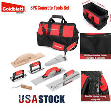 Goldblatt 8pcs Masonry Hand Concrete And Cement Tools Set With 16 Inch Tool Bag Us