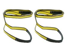 Two 2x 1 X 8 Ft Nylon Polyester Web Lifting Sling Tow Strap 1 Ply Ee1 901