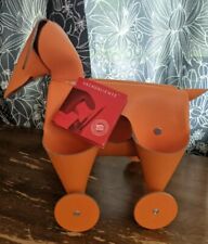 Vacavaliente Leather Orange Dog Desk Caddie Retro Amigo Pen Holder Mcm