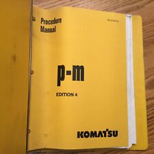 Komatsu Procedure Manual P M Shop Repair Oh Guide Excavator Dozer Tractor Grader