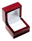 12 Elegant Cherry Wood Ring Jewelry Display Gift Boxes
