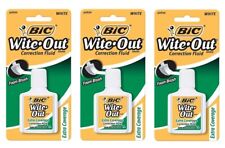 Bic Wite Out Brand Correction Fluid Extra Coverage White 20ml 3 Pack