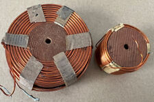 2 X Vintage Copper Colored Wire Coil Wood Core Fix Tube Tv Television Rare