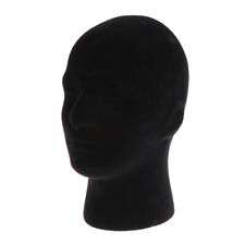 1x Styrofoam Model Head Mannequin Stand Wig Hair Hat Display Black
