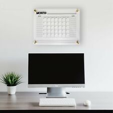 Dry Erase Clear Acrylic Calendar Board Monthly Weekly Calendar With Stand Offs