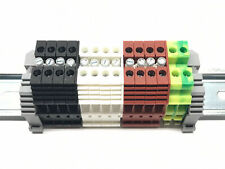 3 Phase Ac Power Distribution Din Rail Terminal Block Assembly 10awg 30a 600v