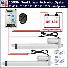 2 Linear Actuators 1500n 12v Dc Electric Motor With Controller Switch Auto Lift Do