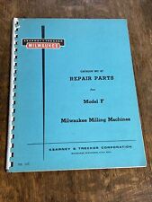 Kearney Amp Trecker Model F Horizontal Milling Machines Repair Parts Book