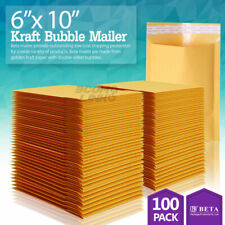 100 0 6 X 10 Kraft Bubble Padded Envelopes Mailers Shipping Bag 6x10
