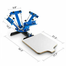 4 Color 1 Station Silk Screen Printing Machine T Shirt Press Diy Kit Equipment