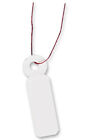 200 Small White Jewelry Price Label Tags Strung With Burgundy Strings